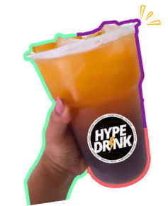 Mão com Hype Drink