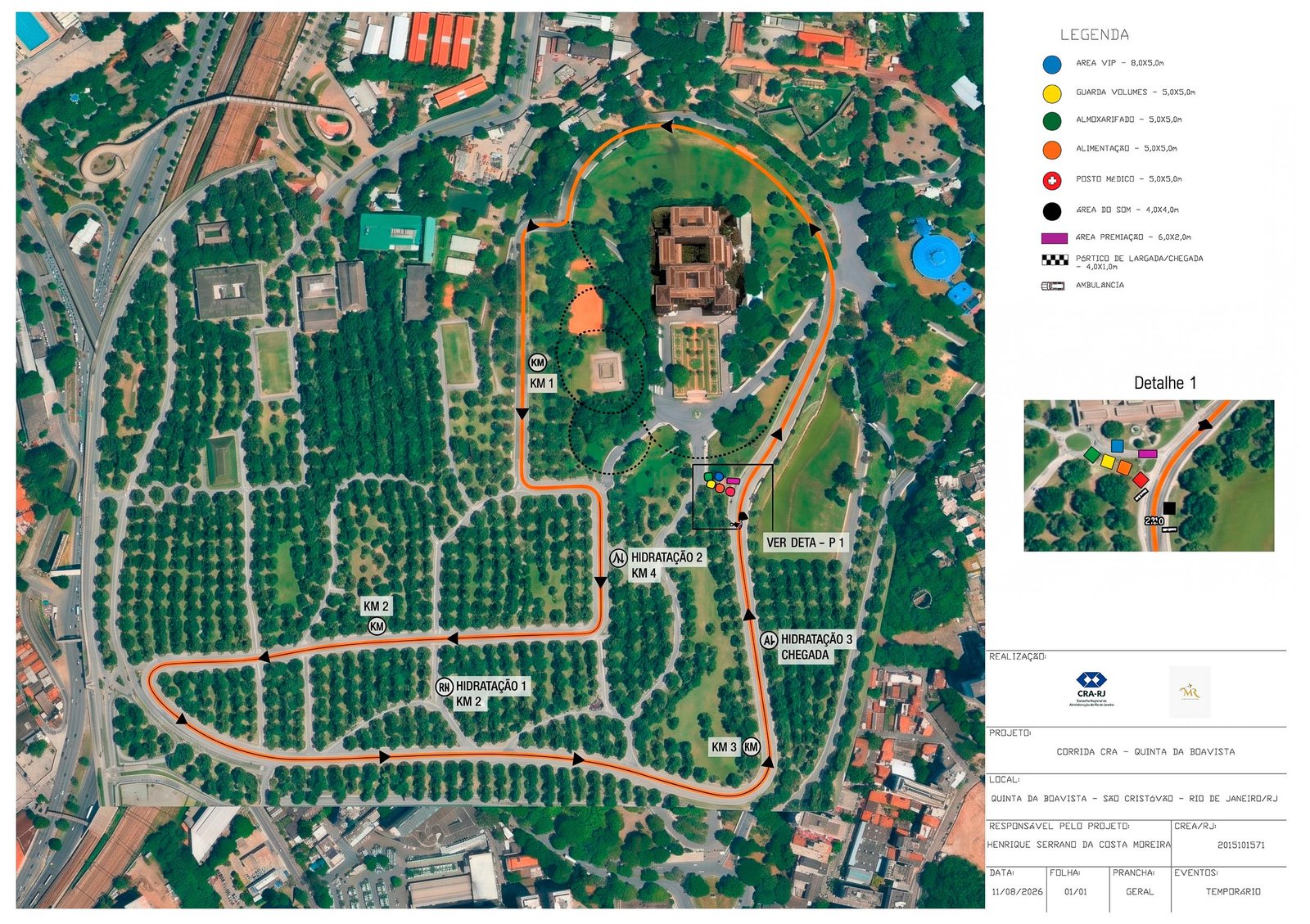 Mapa do Percurso Corrida CRA-RJ 2026
